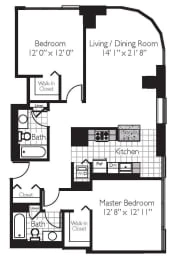 Unit S-3801 floor plan