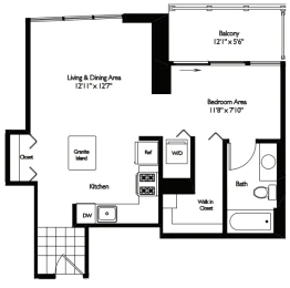 Unit T-3003 floor plan