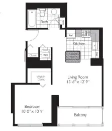 Unit S-2410 floor plan