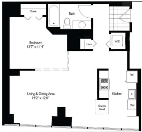 Unit T-0302 floor plan
