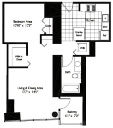 Unit T-0614 floor plan