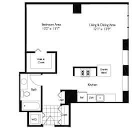 Unit T-0417 floor plan
