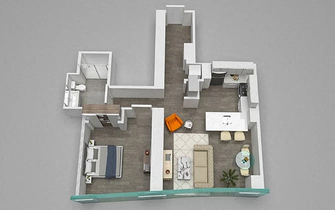 Unit 1407 floor plan