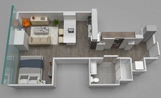 Unit 1711 floor plan