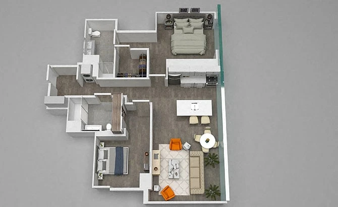 Unit 2102 floor plan