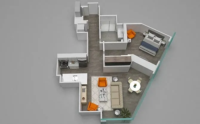 Unit 610 floor plan