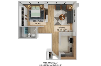 Unit 23091212 S Michigan Ave 2309 Chicago IL 60605 floor plan