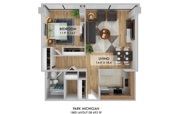 Unit 1908 floor plan