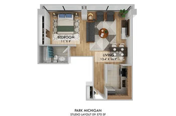 Unit 08091212 S Michigan Ave 809 Chicago IL 60605 floor plan