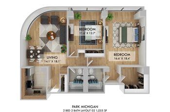 Unit 1602 floor plan