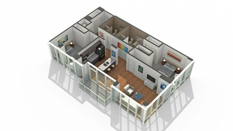 Unit 1601T floor plan