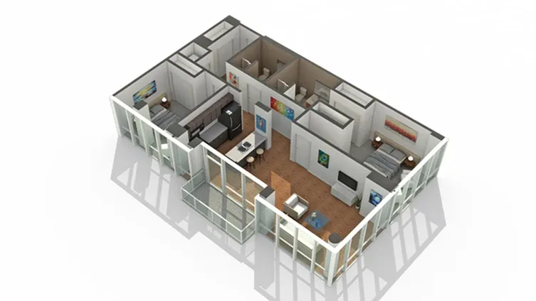 Unit 1801T floor plan