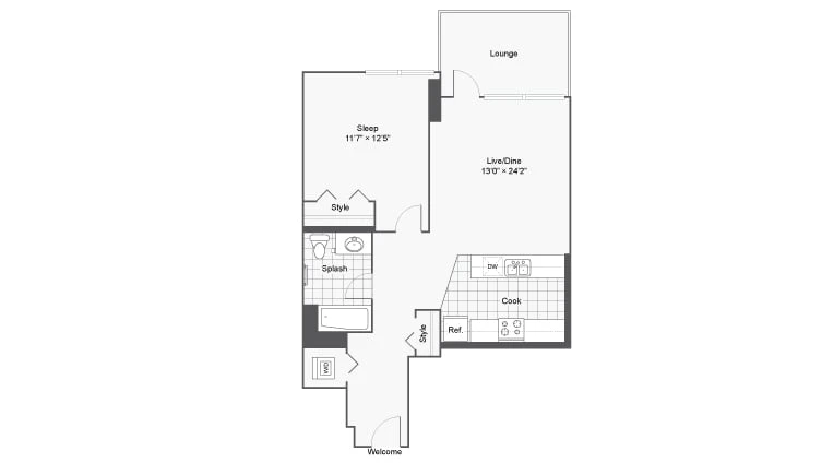 Unit 0608T floor plan