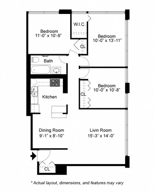 Unit 1410 floor plan