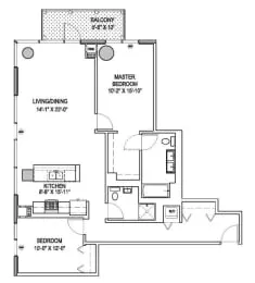 Unit 0807 floor plan