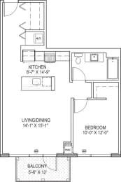 Unit 1804 floor plan