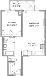 Unit 0509 floor plan