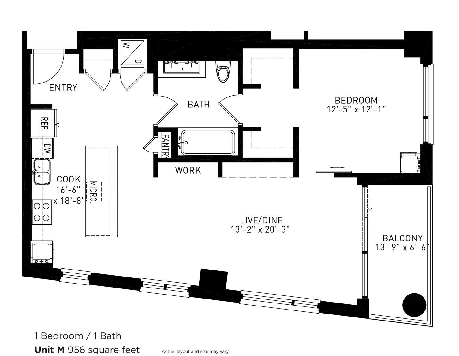 Unit E527 floor plan