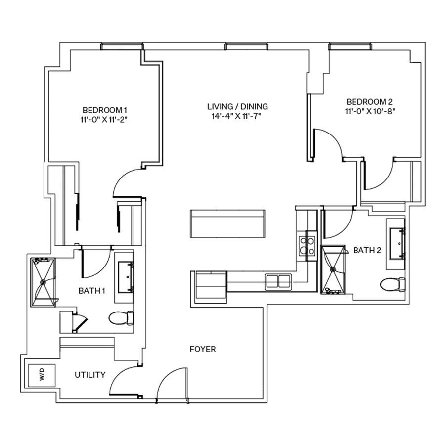Unit 1-808 floor plan