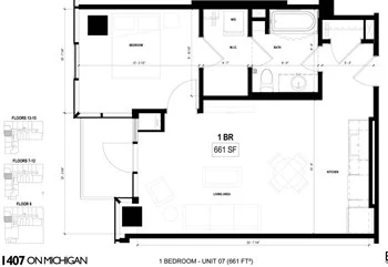 Unit 1307 floor plan