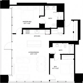 Unit 3106 floor plan