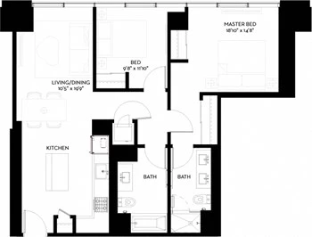 Unit 3216 floor plan