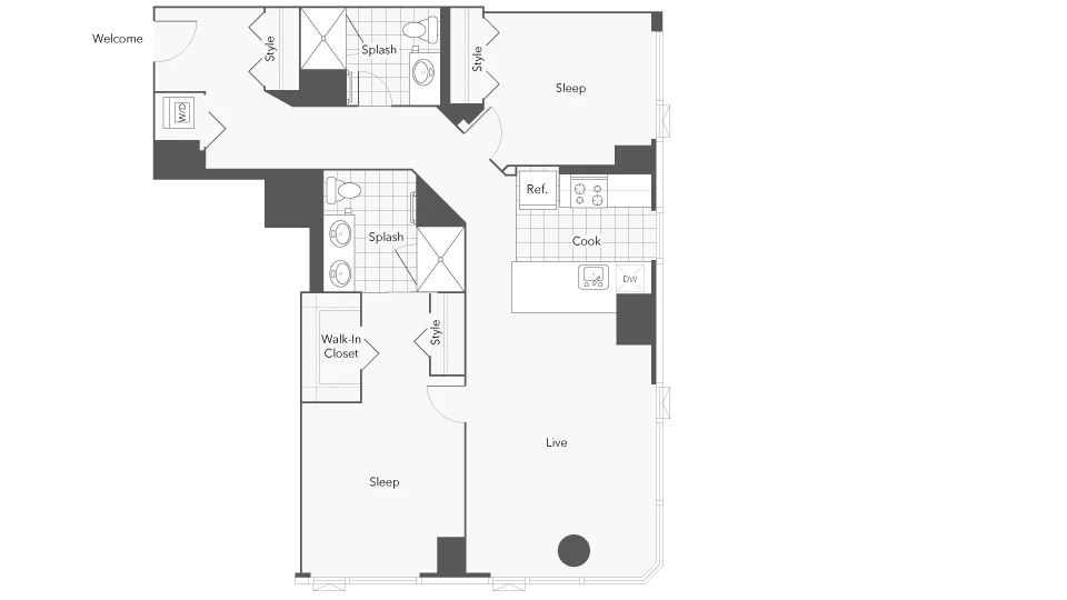Unit 3912 floor plan