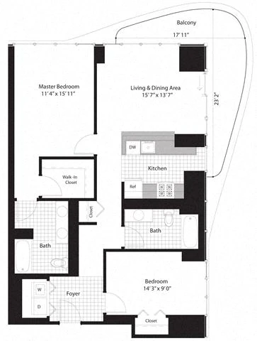 Unit 2209 floor plan