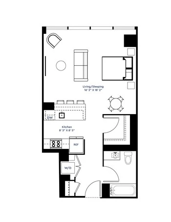 Unit 207-414 floor plan