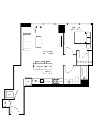 Unit 207-803 floor plan