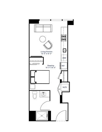 Unit 207-1109 floor plan