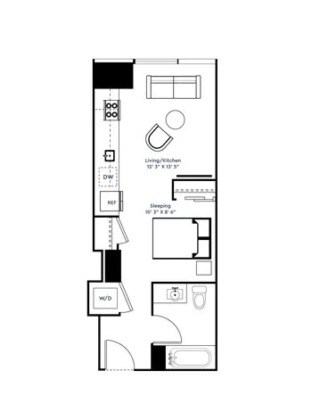 Unit 207-1107 floor plan