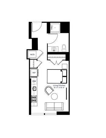 Unit 221-607 floor plan