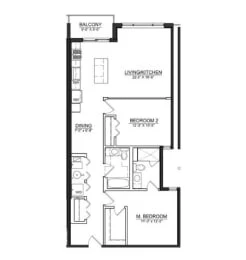 Unit 837-211 floor plan