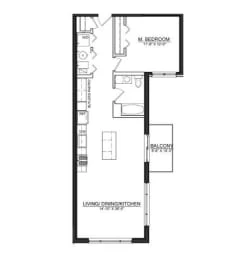 Unit 837-414 floor plan