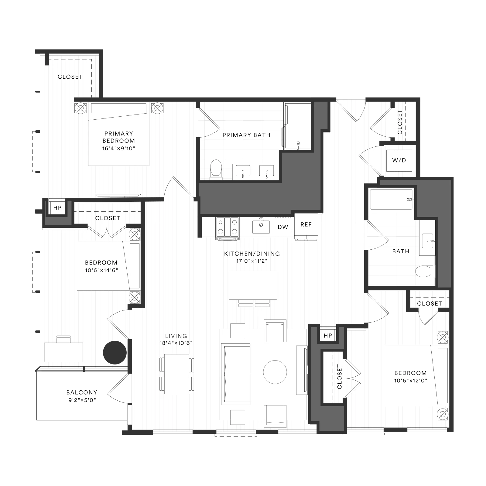 Unit 1801 floor plan