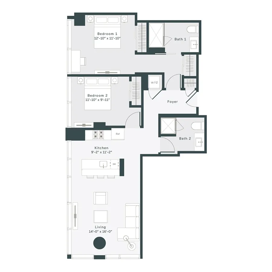 Unit 1710 floor plan
