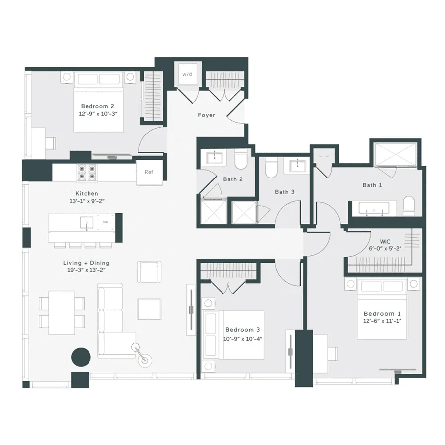 Unit 3101 floor plan