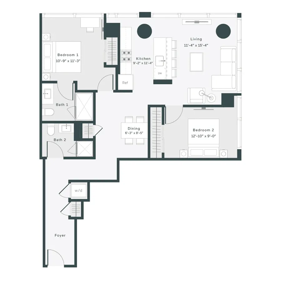 Unit 703 floor plan