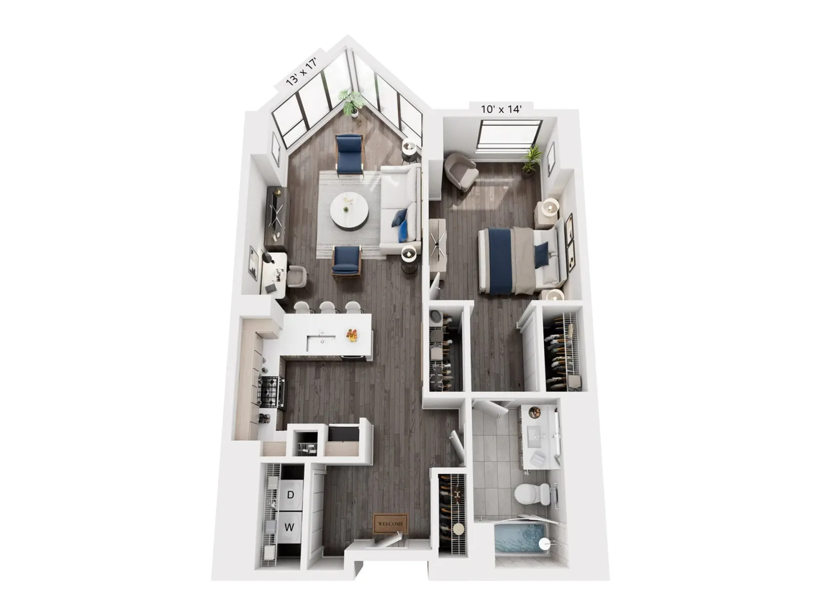 Unit 1704 floor plan