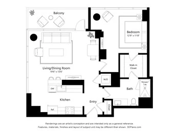 Unit 1010 floor plan