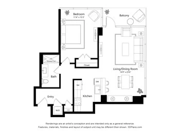 Unit 2417 floor plan