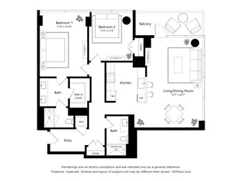 Unit 0402 floor plan