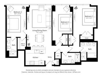 Unit PH03 floor plan