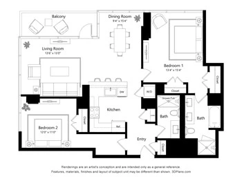 Unit 2101 floor plan