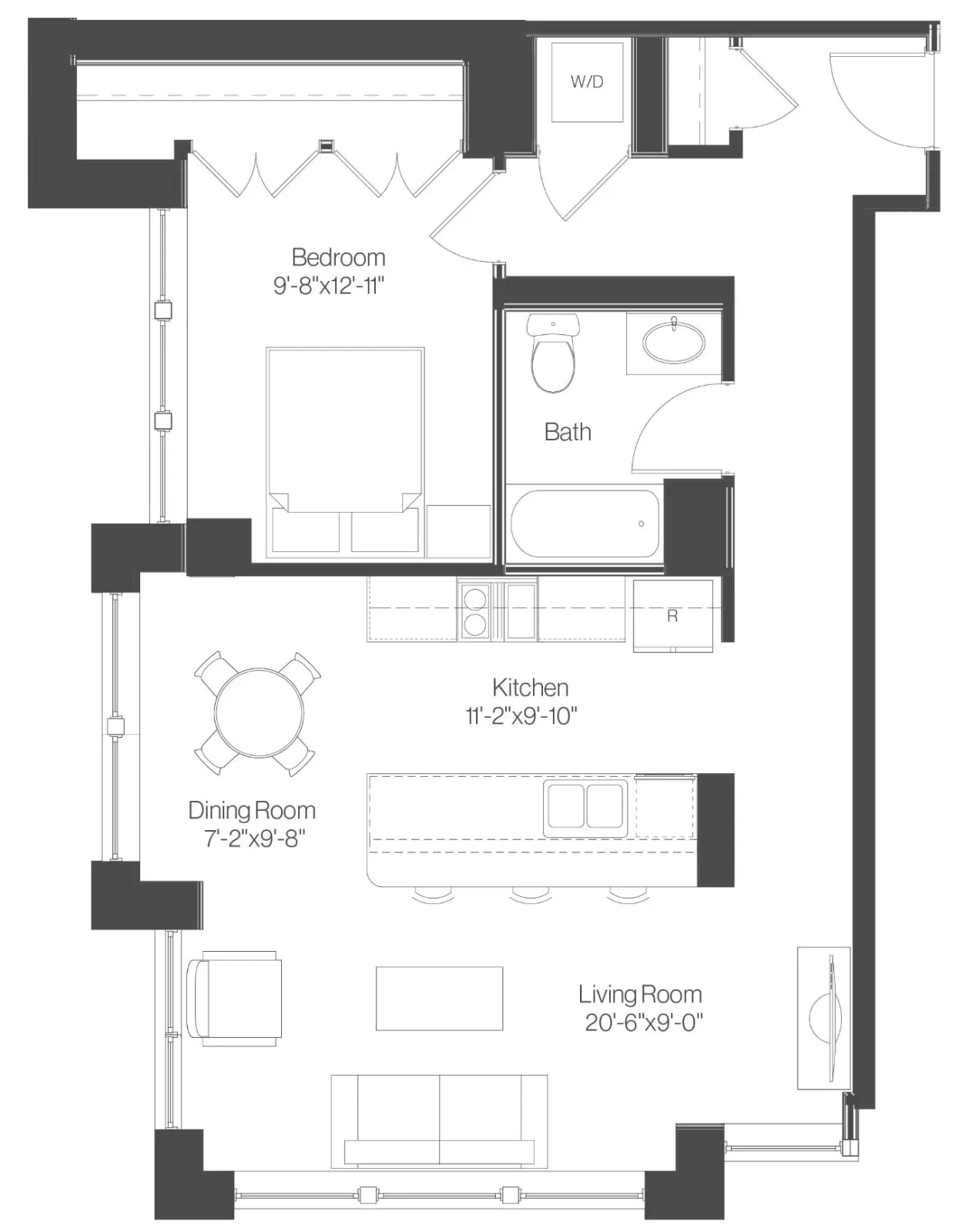 Unit 3407 floor plan