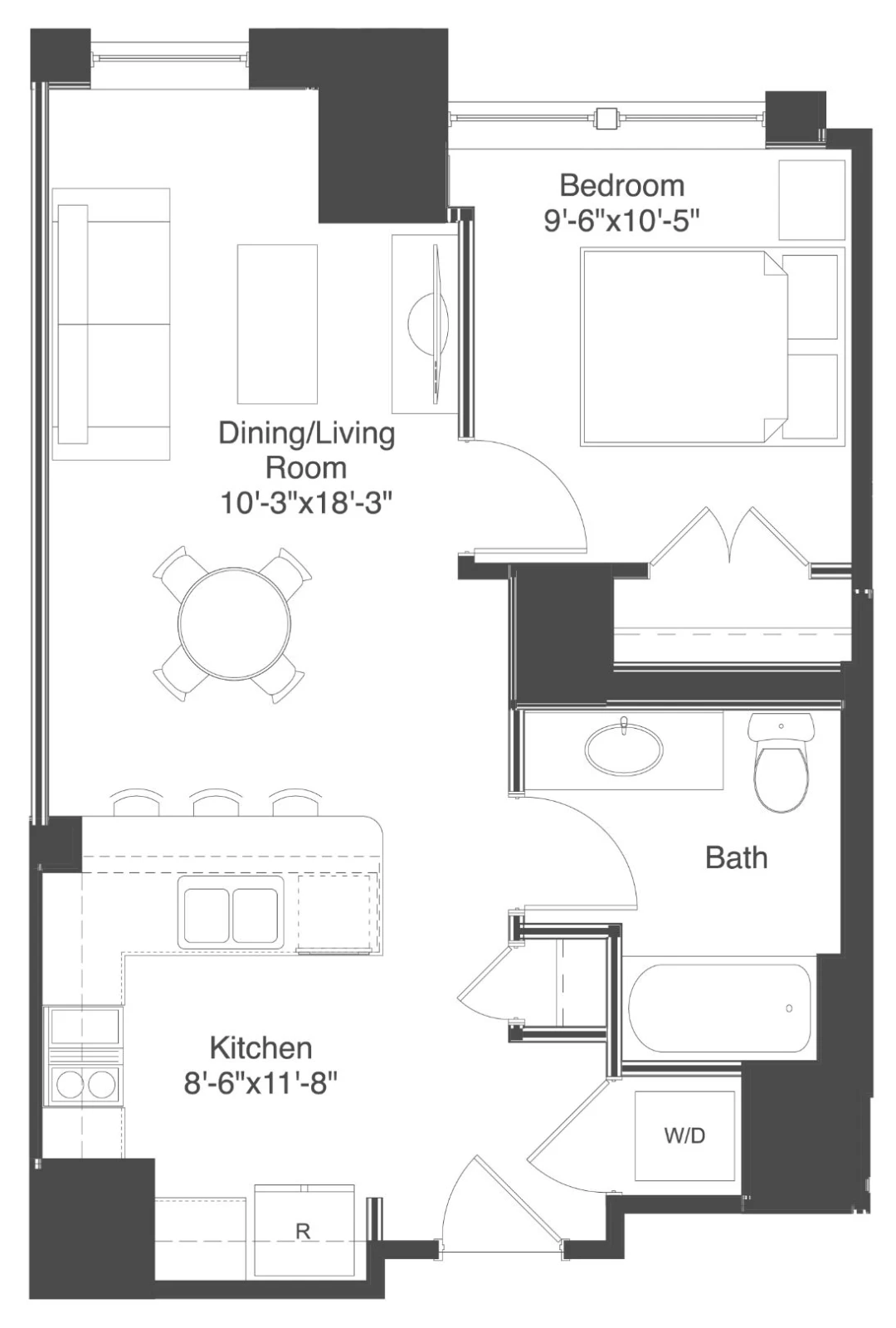 Unit 3712 floor plan