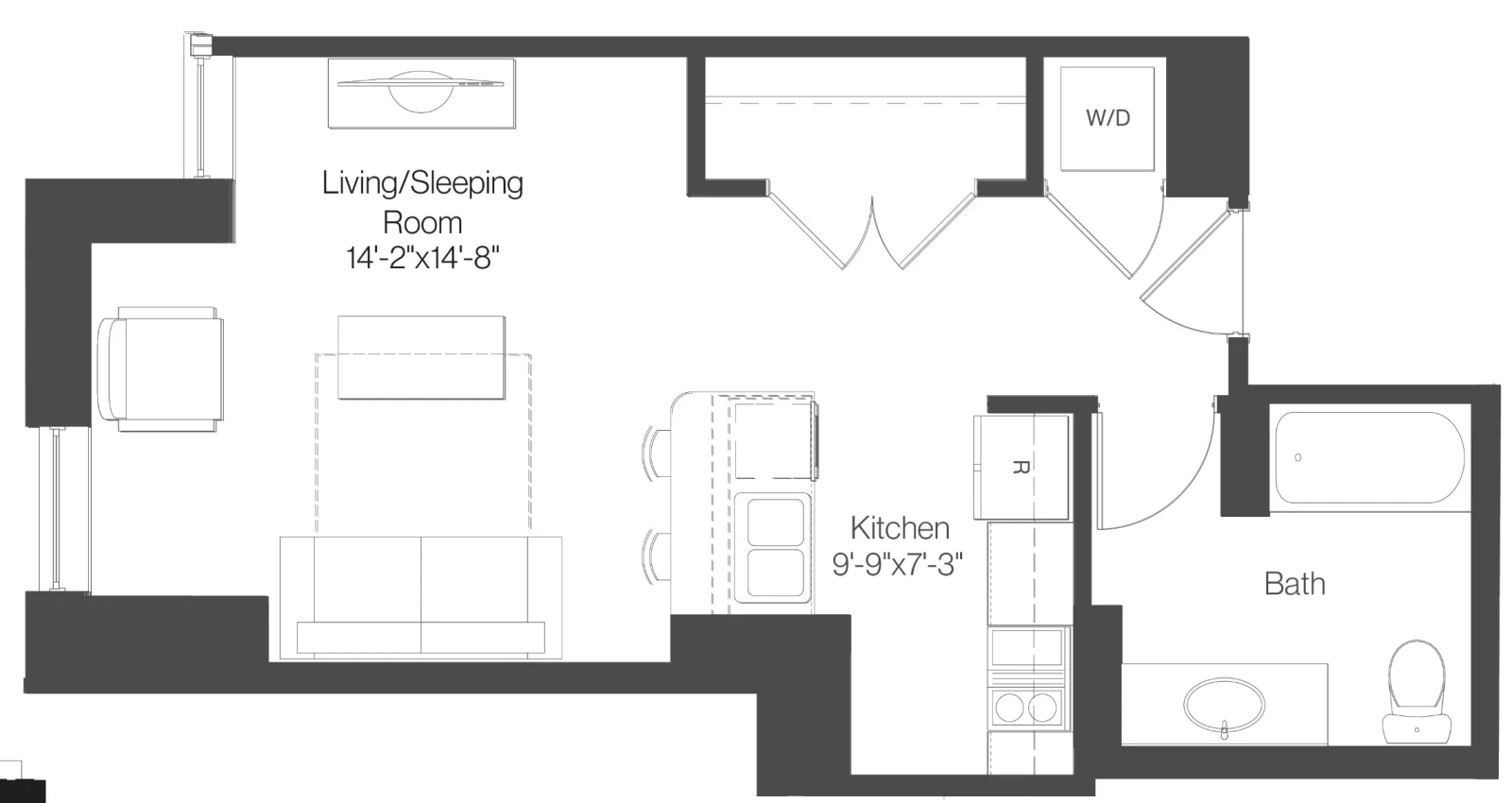 Unit 1709 floor plan