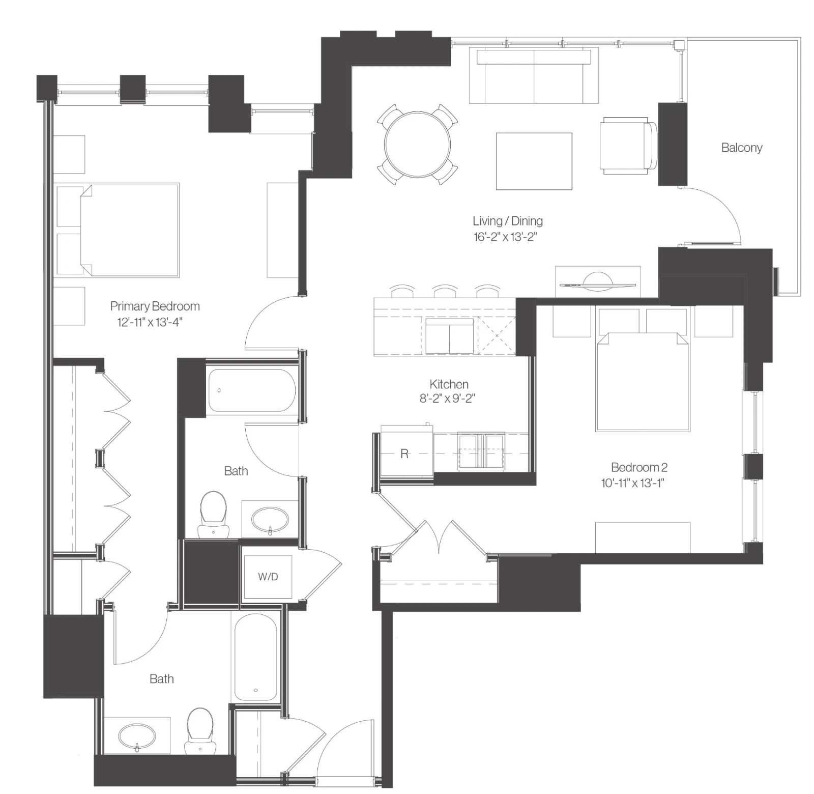 Unit 1805 floor plan