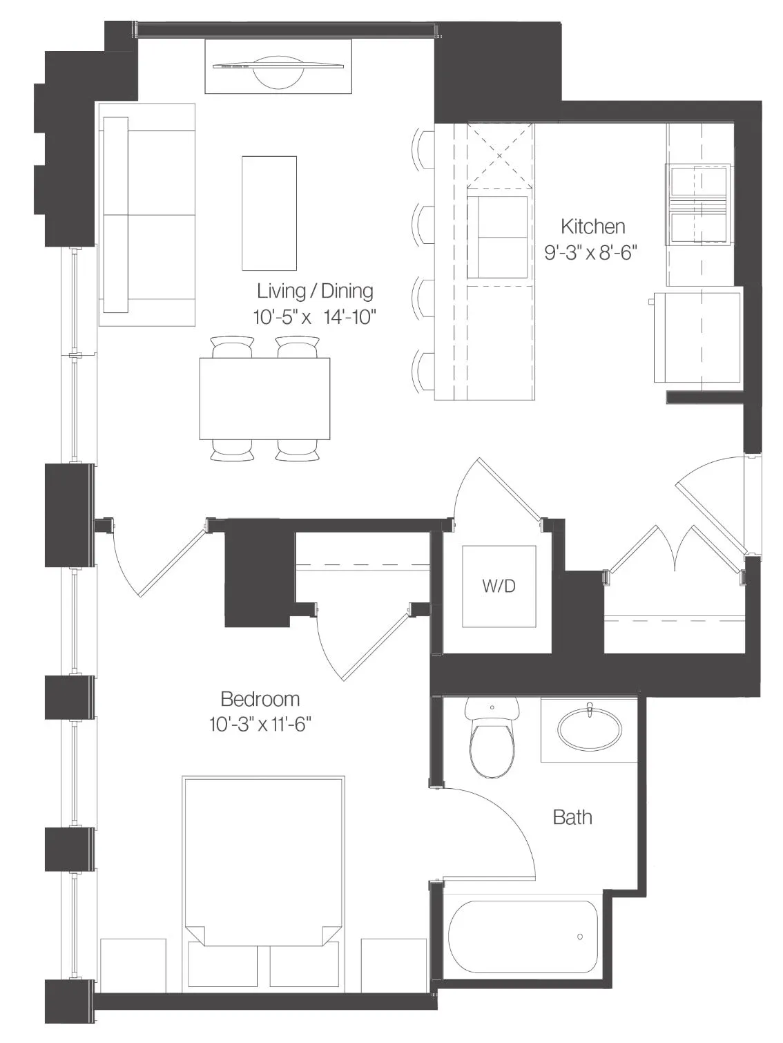 Unit 2113 floor plan